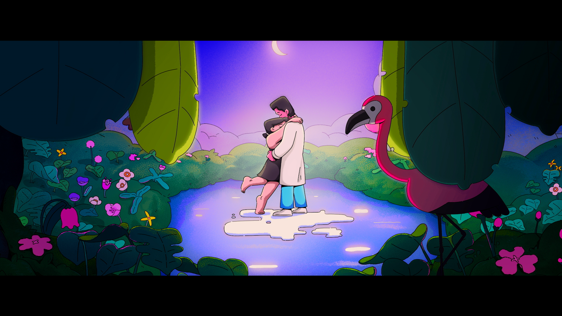 Flamingo in the Garden animation still